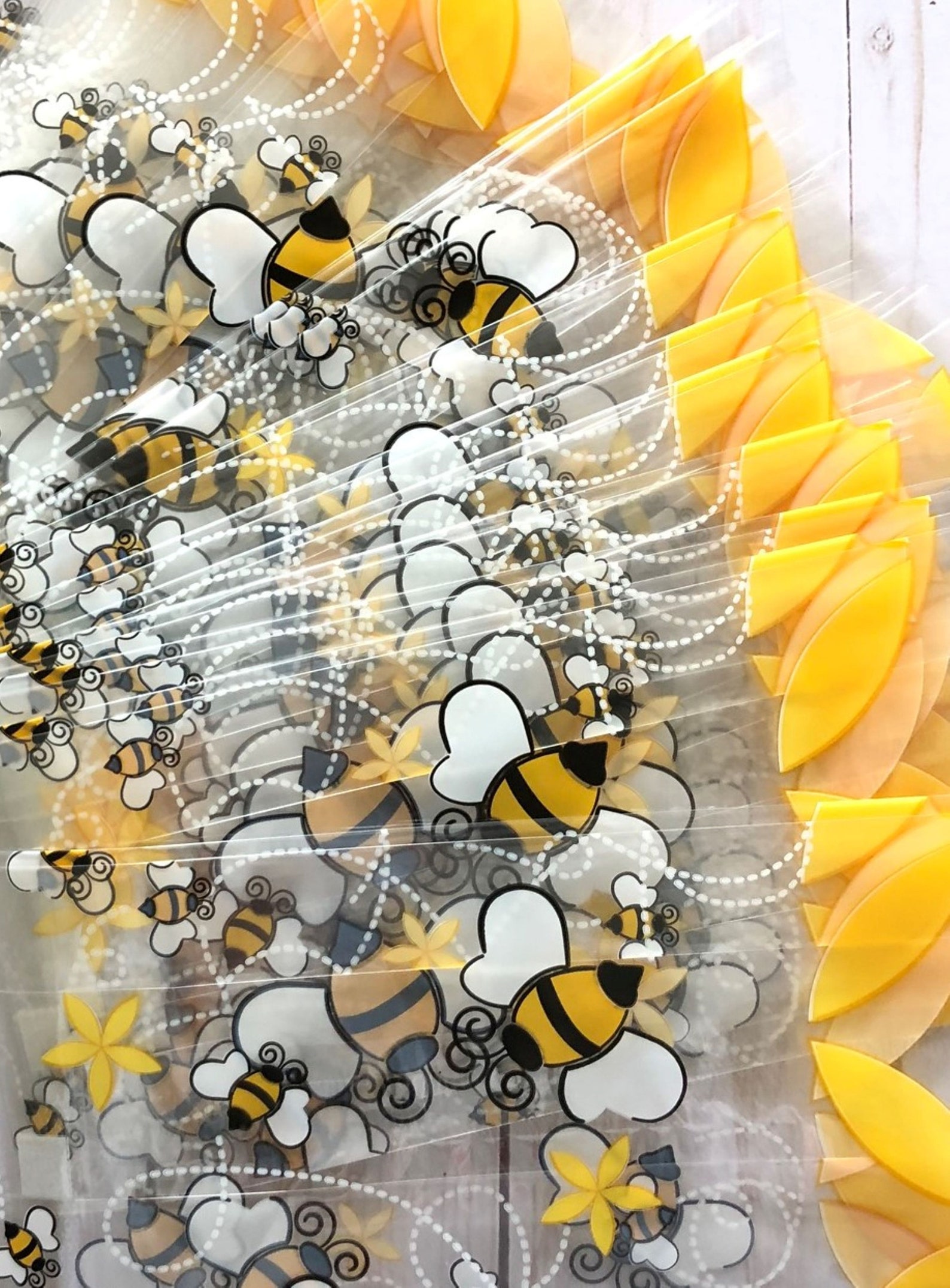 20 Bumble Bee Party Favor Bags Honey Bee Cello Bags Bee Etsy