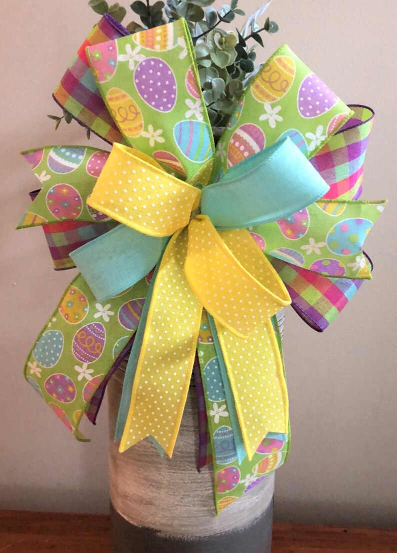 Easter Wreath Bow Spring Lantern Bow Easter Basket Bow Etsy