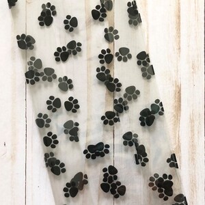 100 Pcs Dog Paw Treat Bags - 8x4 Inch Cellophane Goodie Bags With Twist Ties