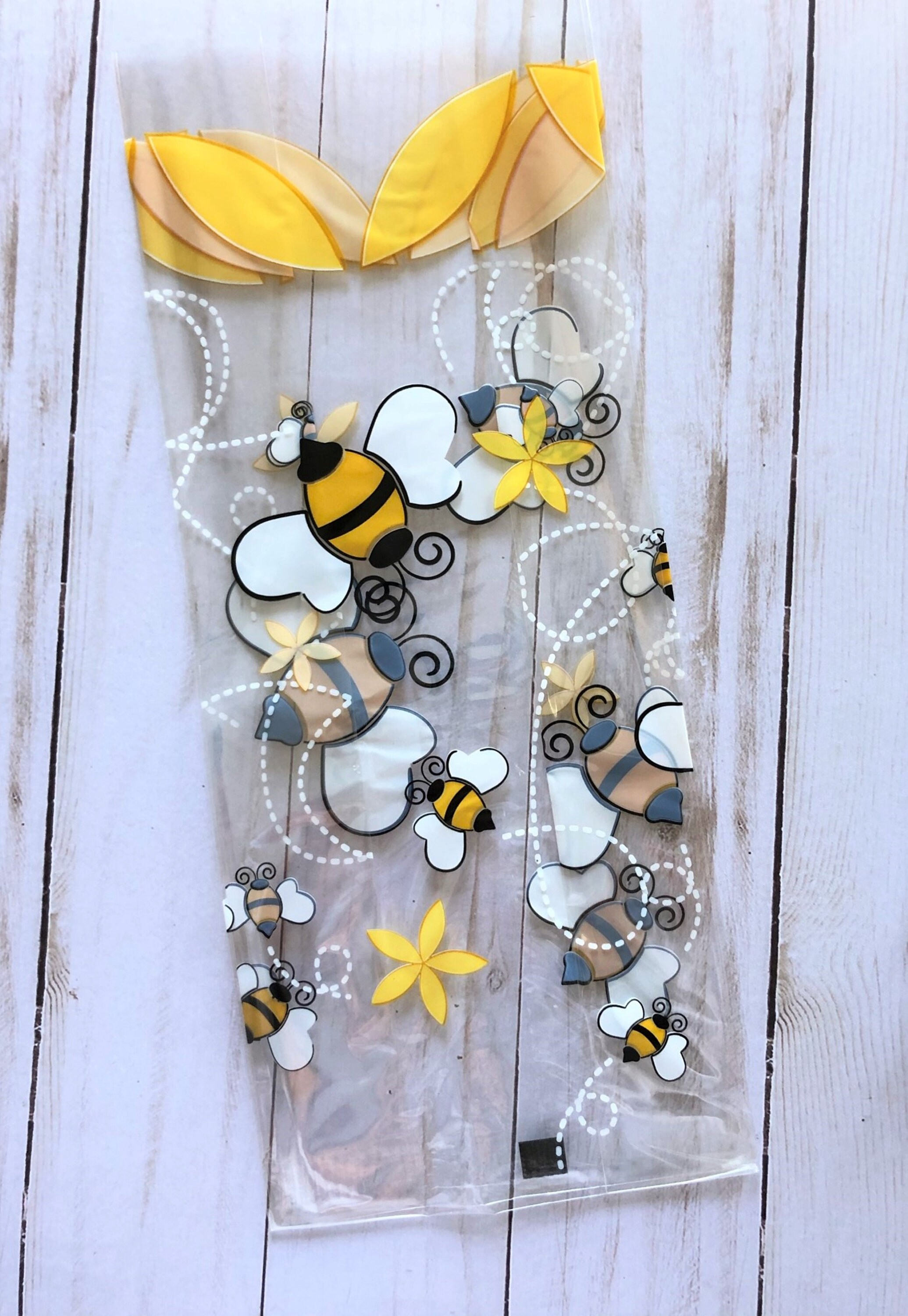 20 LARGE Bee Party Favor Bags Honey Bee Cello Bags Bee Party Etsy