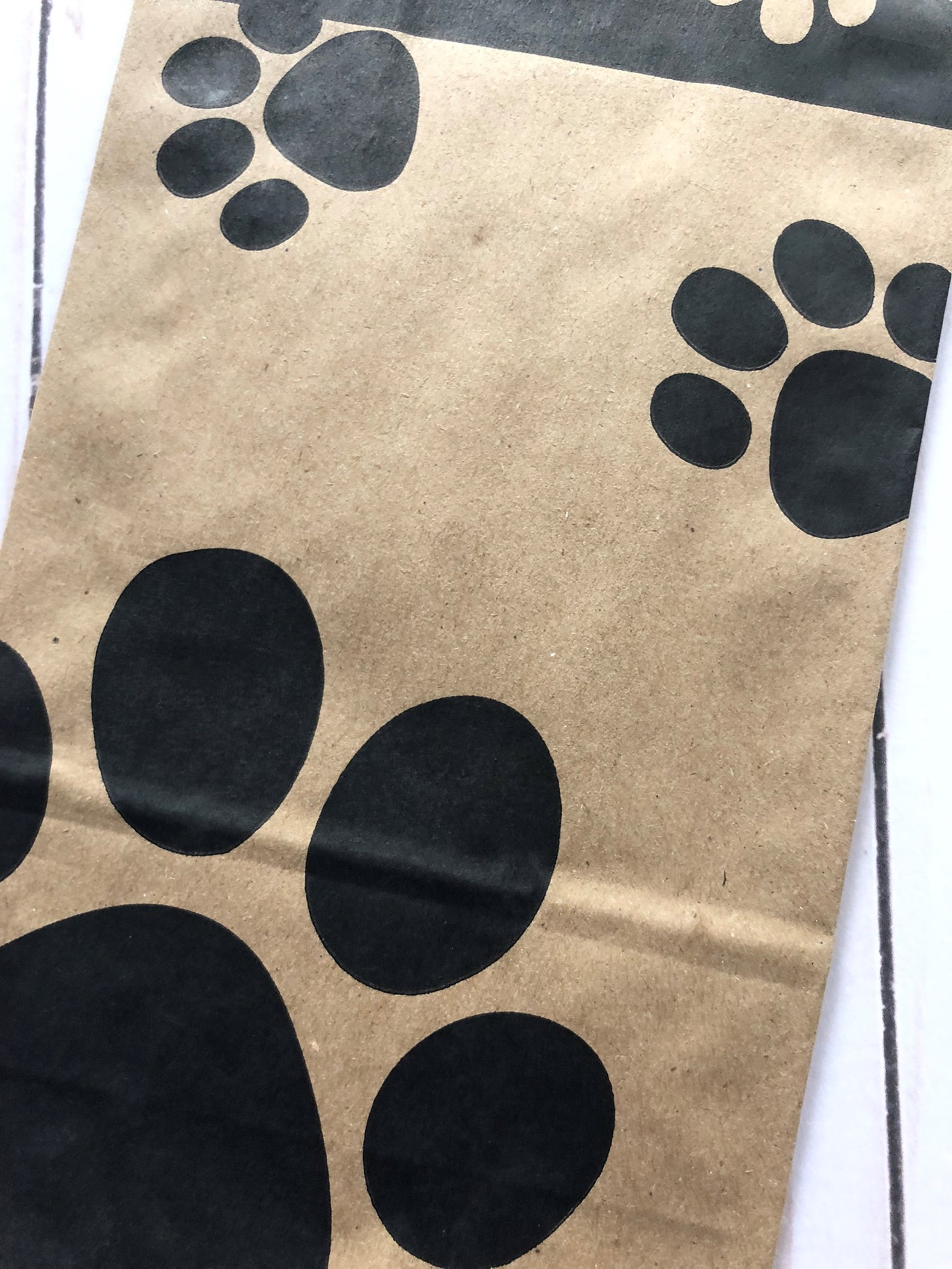 20 Black Paw Print Party Favor Bags Dog Goodie Bag Doggie Etsy