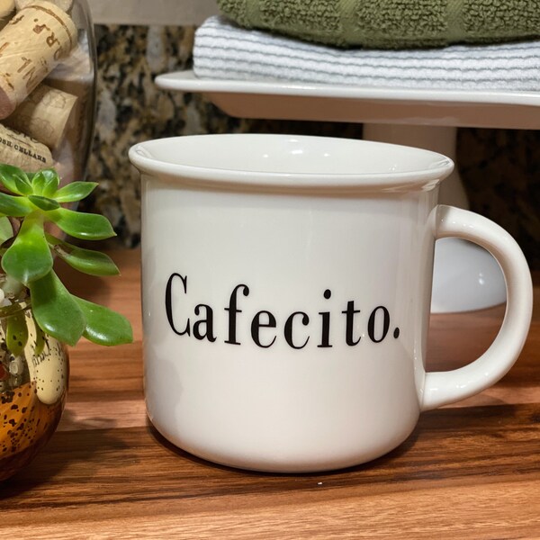 Cafecito 18oz | Campfire Mug, Coffee Lover Gift, Motivational Mug, Cafecito, Valentines Gift, Reusable Coffee Mug, Coffee and Tea Addict