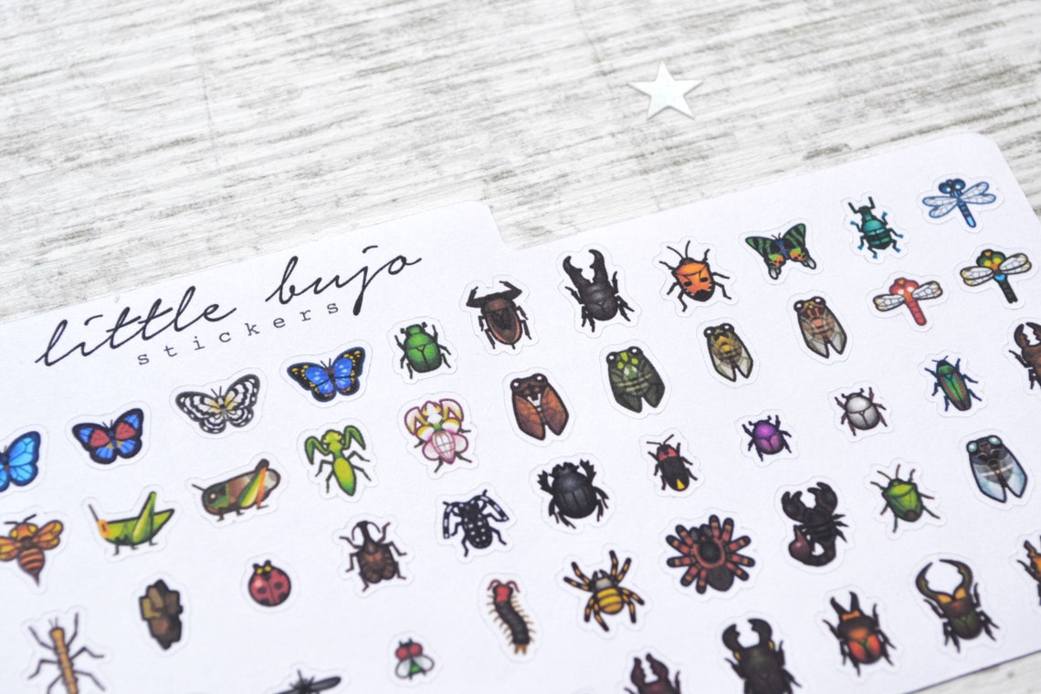 Animal Crossing Critterpedia Sticker Sheet ACNH Insects Fish | Etsy