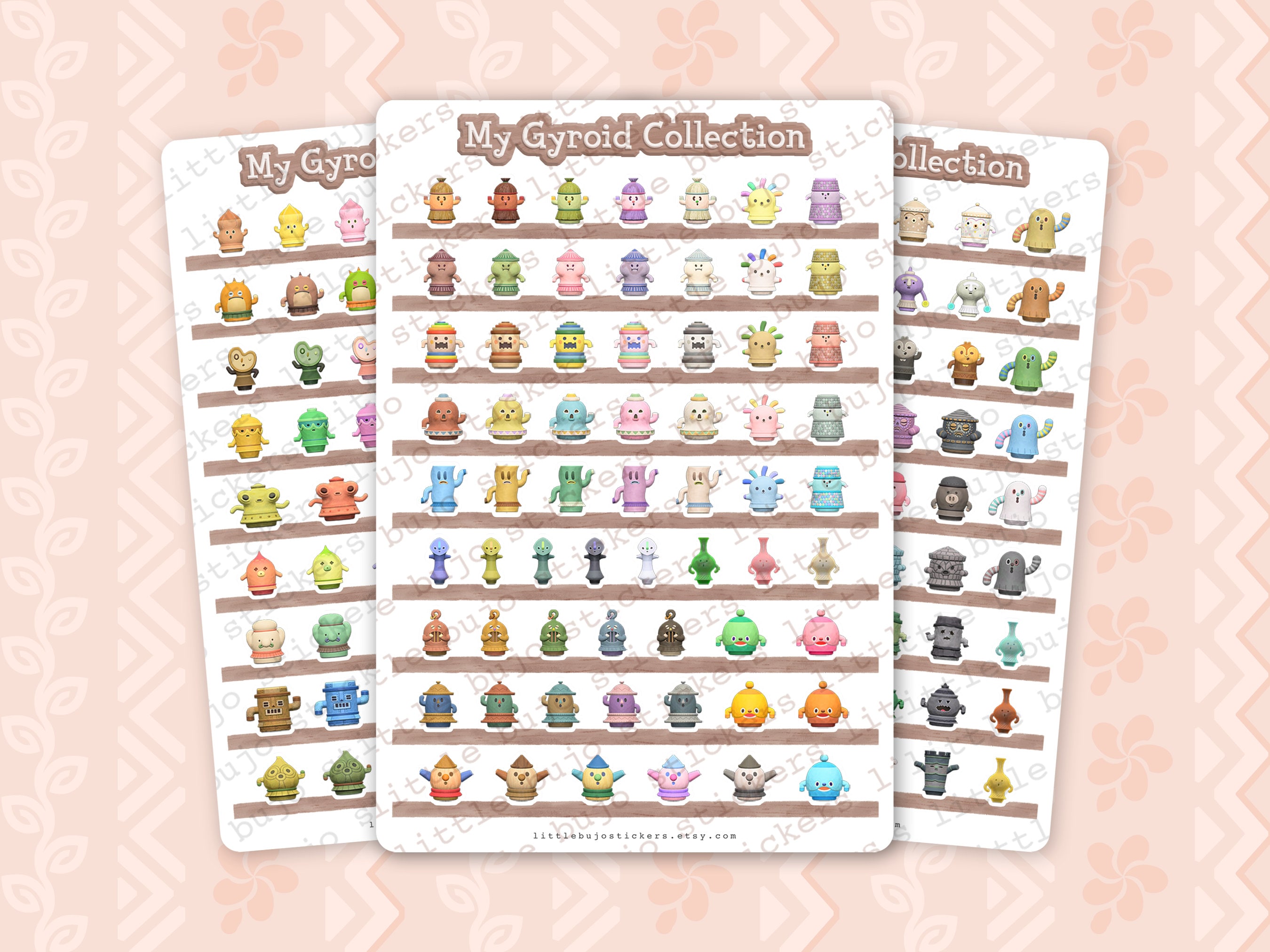 Animal Crossing Gyroids List ACNH Gyroid Collection Sticker Etsy