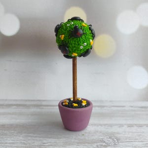 Halloween topiary. Miniature for Halloween. Dollhouse.