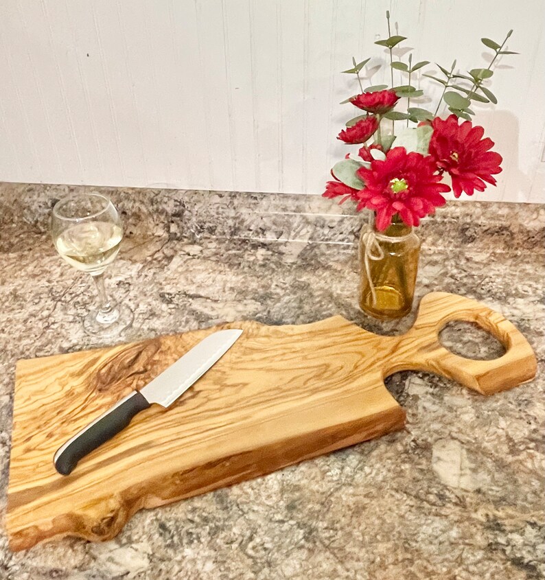 Live Edge Olive Wood Charcuterie Board Serving Tray Cheese Etsy