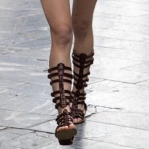 Gladiator sandals women, Brown flat sandals, Summer sandals