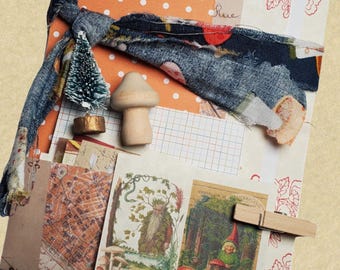 Cottagecore Gnome snail mail and junk journal kit