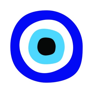 evil eye charm 4 color decal