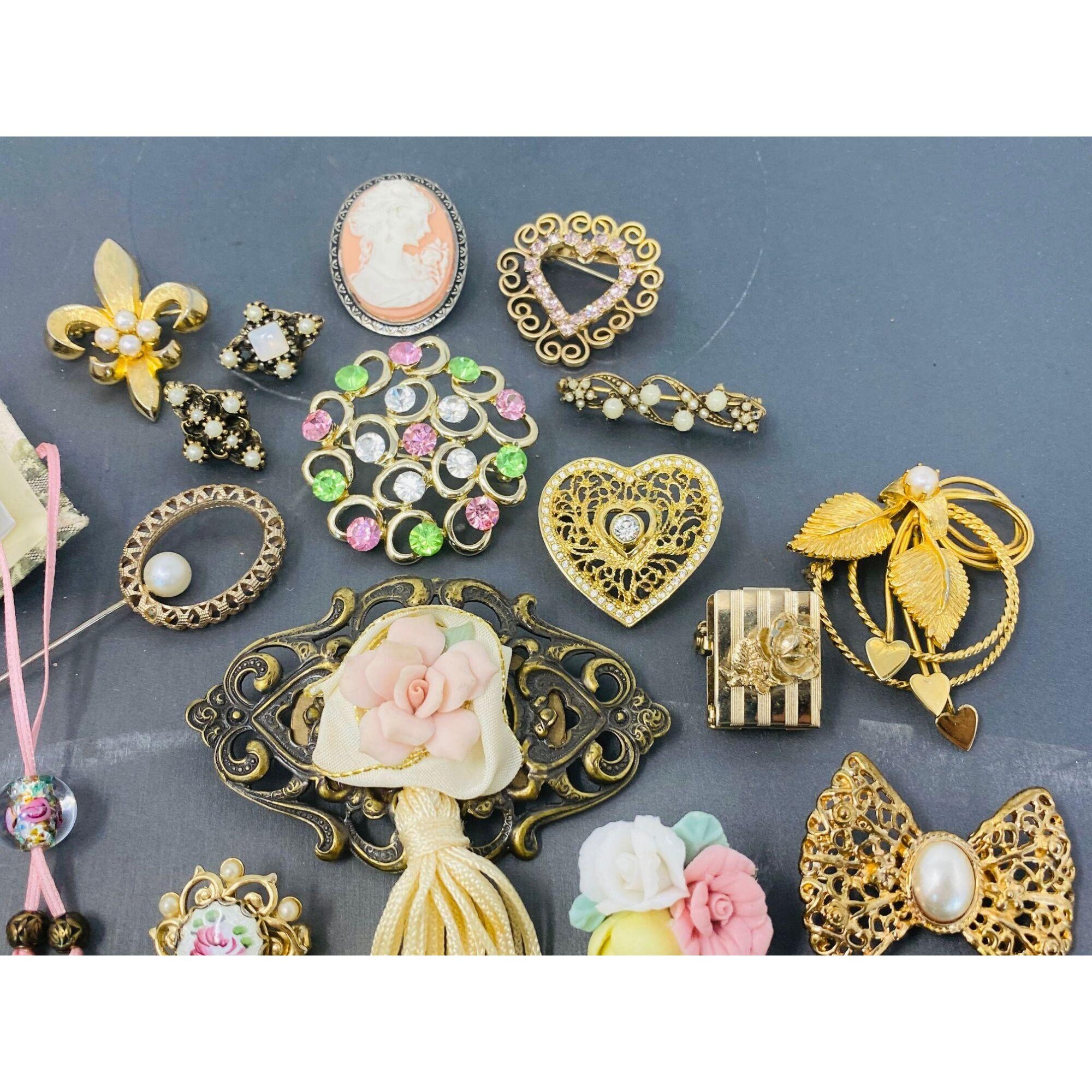 Cameo Rhinestone Bar Pin Brooch Lot of 25 Fancy Ornate Etsy