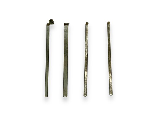 Vintage Rhinestone Bobby Pins Set of 4 / Fuschia … - image 5