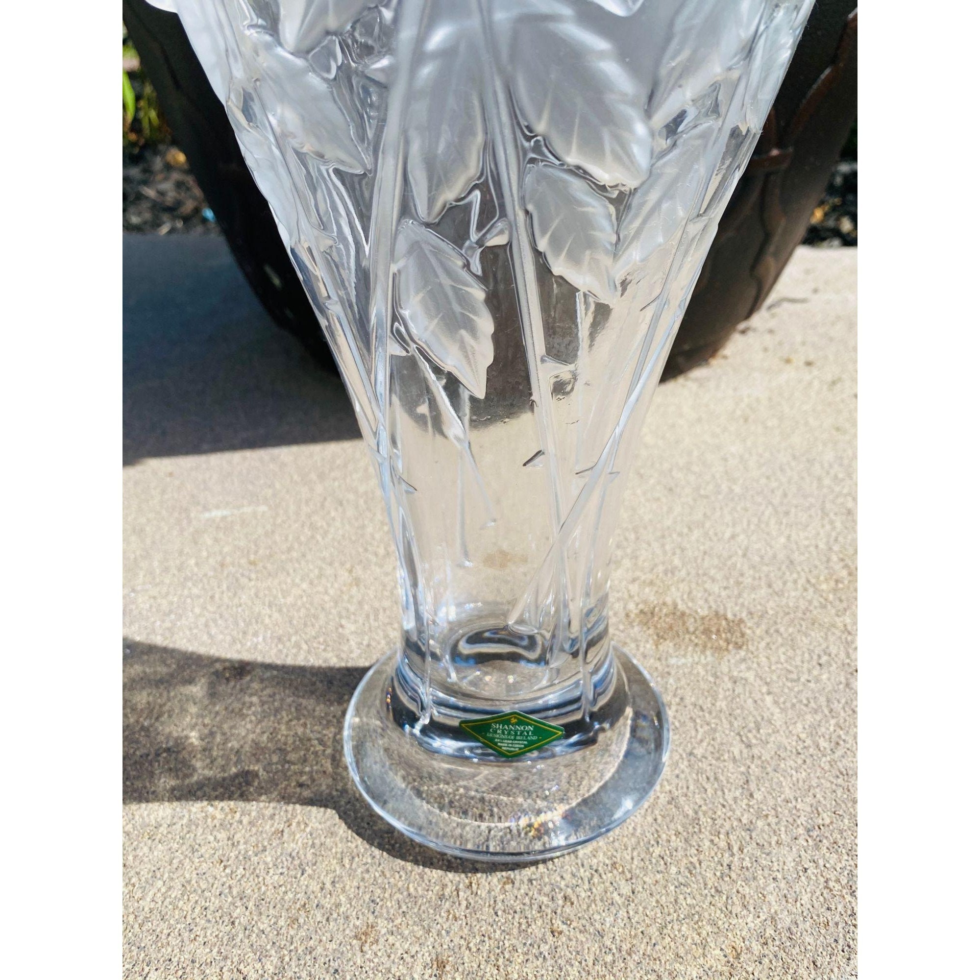 Shannon Crystal Designs of Ireland 24 Lead Crystal Frosted Etsy