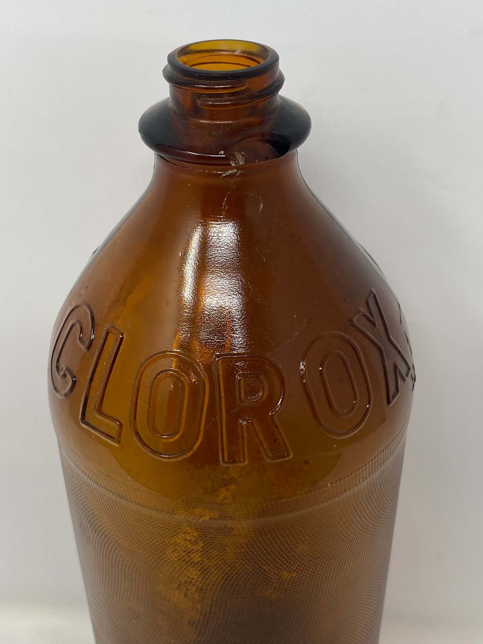 Clorox Bottle Amber Brown Cork Top Closure 16 Ounce Etsy
