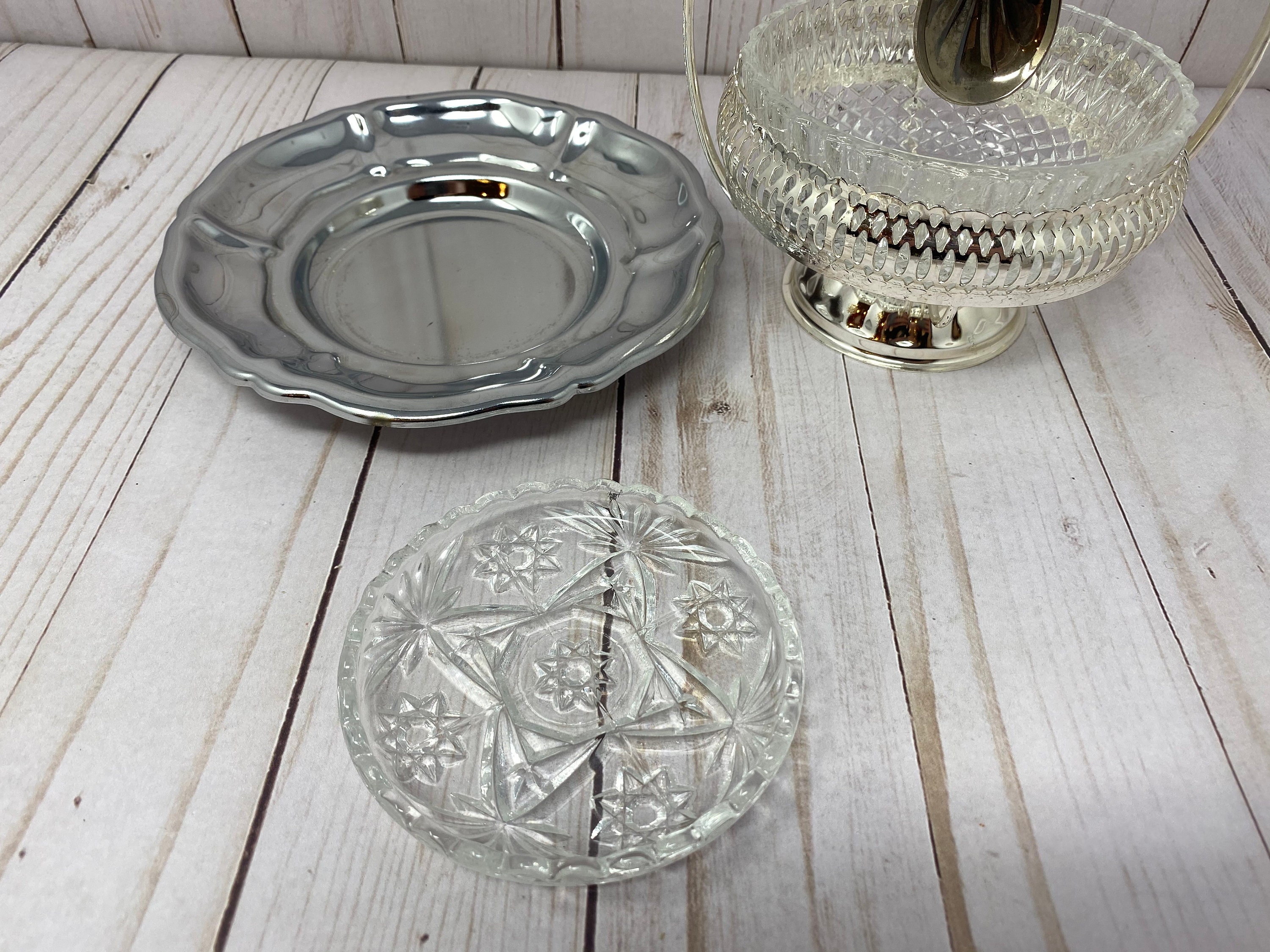 Mayell Queen Anne Condiment Serving Dish Spoon with glass Etsy