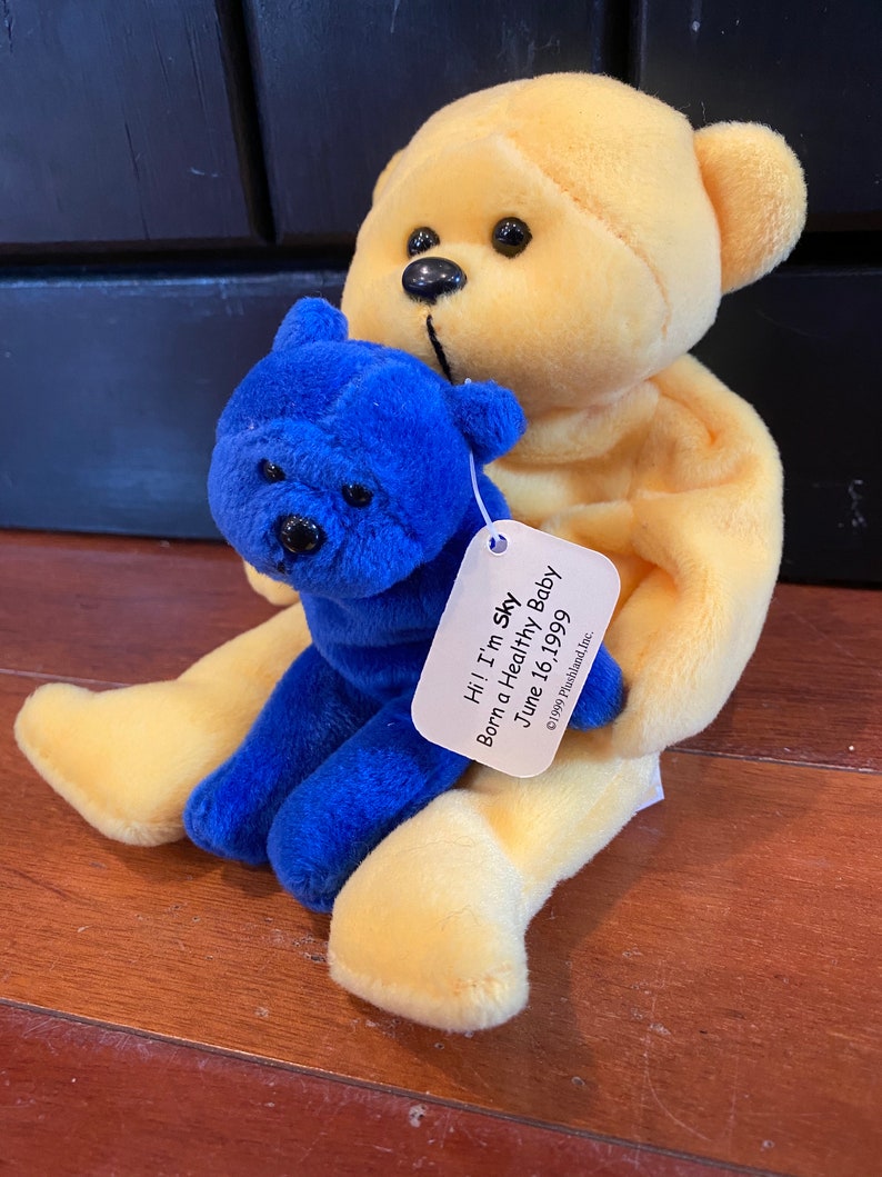 March of Dimes Bean Bag Plush Bears By Plushland 1999 Yellow Etsy
