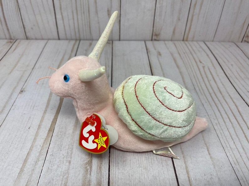 Ty Beanie Baby Swirly Snail RARE ERROR Eyes Off Center Not Etsy