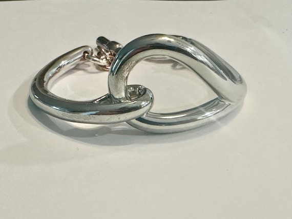 Agatha Paris Interlocking Silver-Tone Bangle Bracelet… - Gem