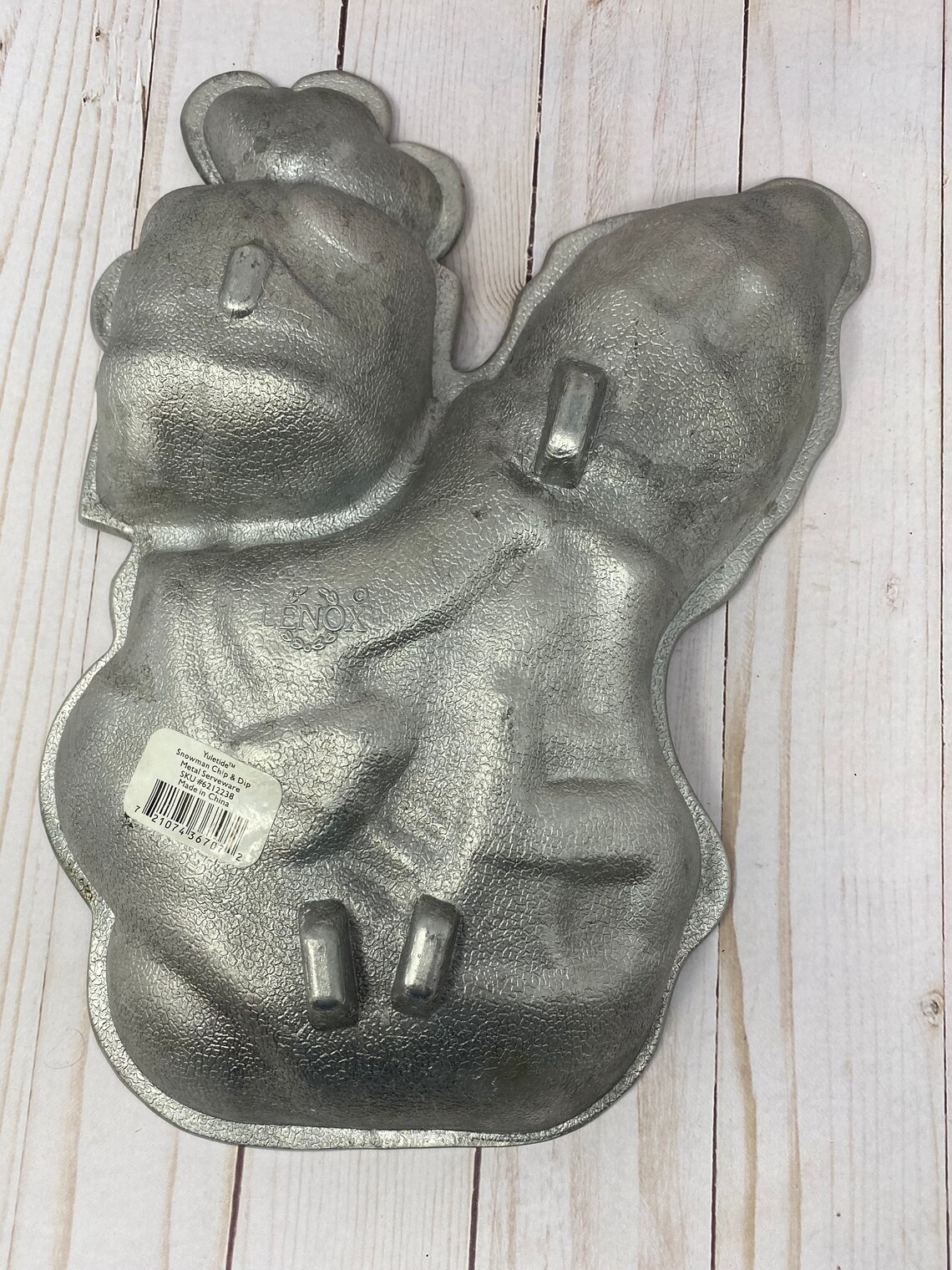 Lenox Snowman and Presents Christmas Chip and Dip Dish Pewter Etsy