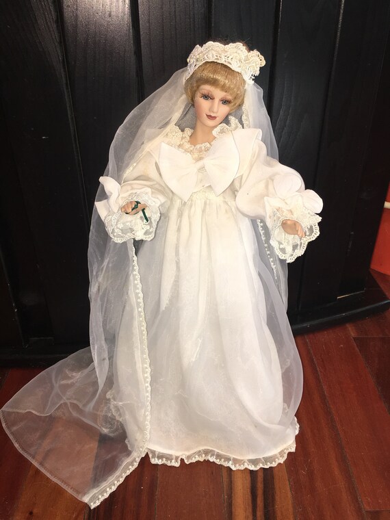 princess diana porcelain doll wedding dress