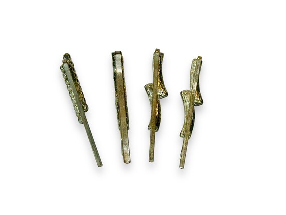 Vintage Rhinestone Bobby Pins Set of 4 / Fuschia … - image 6