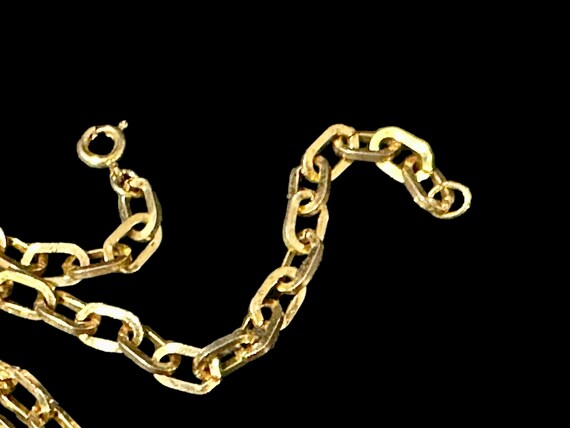 Vtg Gold Tone Cable Chain Runway Necklace / 51" L… - image 7