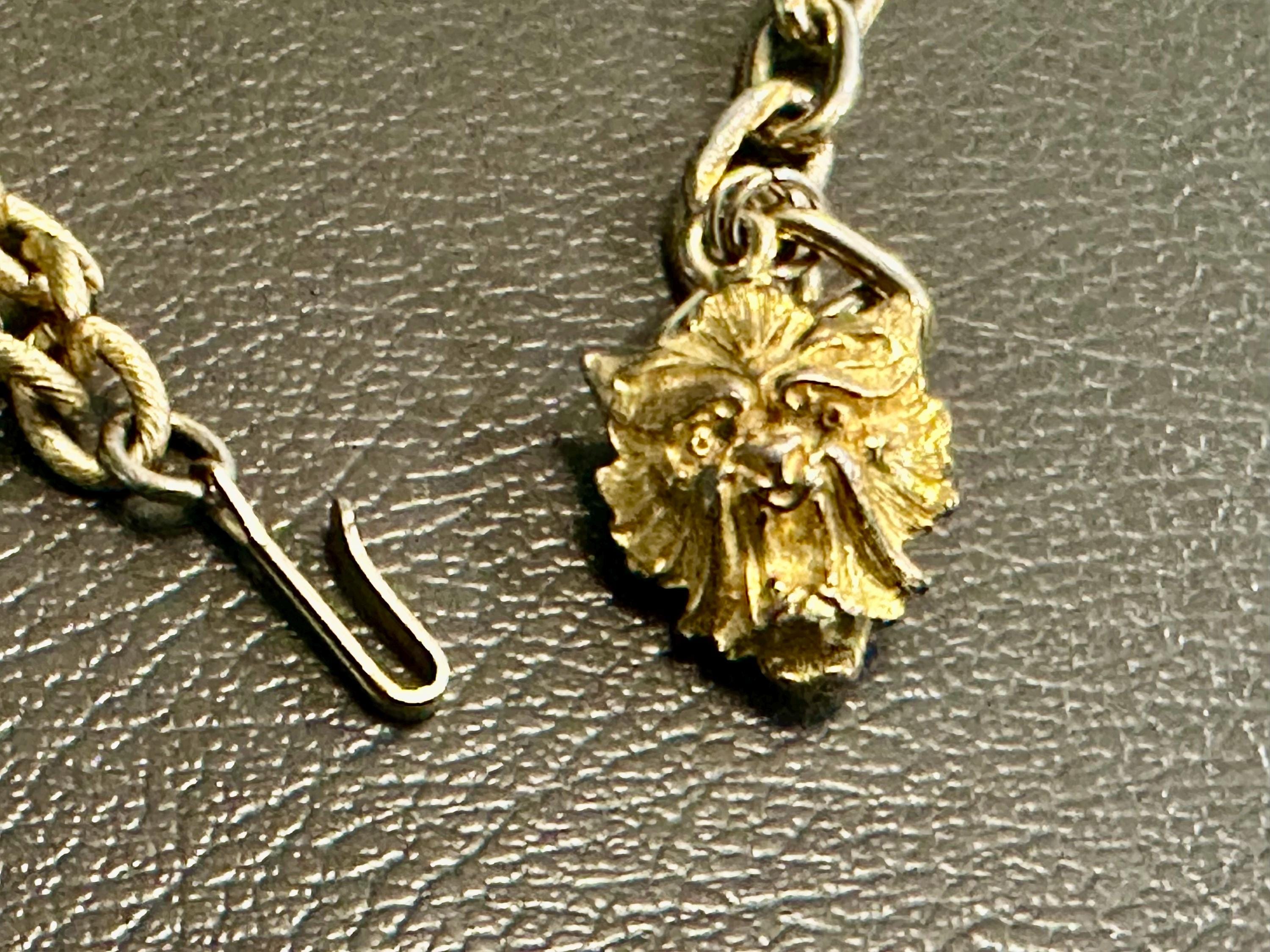 Gold Lion Head Chain Link Belt Vintage Vintage ACCESSOCRAFT NYC Double LION Head Clasp Gold Tone  main image 4