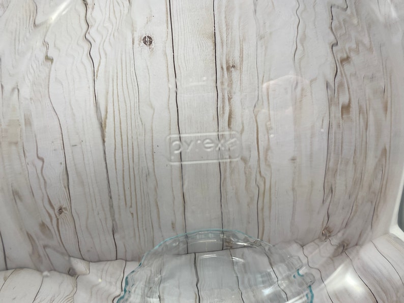 Pyrex Blue Tint Deep Dish Pie Plate Glass Fluted Edge Handles 9.5\u201d Aqua Blue Tint #229 Crimped Edge Large Handles Pie Baking Set #229