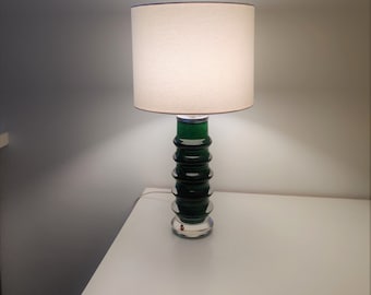 Orrefors green lamp, designer Carl Fagerlund Suède