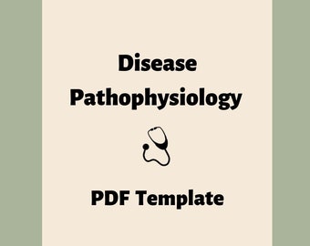 Disease Pathophysiology template, med surgical, study, conditions, student nurse, associate, concept, digital, nursing notes