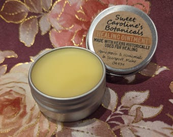 Ungüento curativo de caléndula y manzanilla, con manteca de karité y hierbas infusionadas con aceite de almendras.
