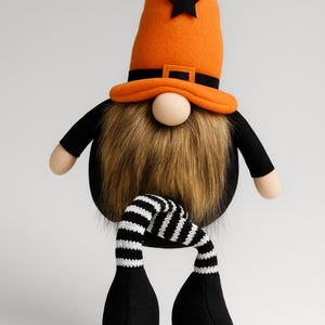 Halloween Gonk with Orange Hat 53cm, Nordic, Gnome, Swedish Tomte