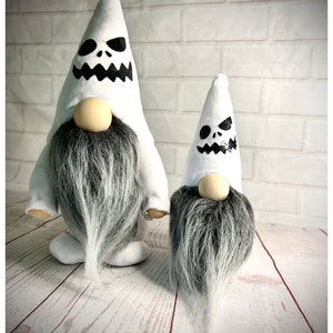 Handmade Halloween Ghost Gonk, Nordic, Gnome, Swedish Tomte