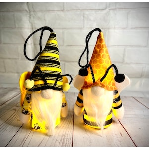 Light up Mini hanging Bee Gonk, Nordic, Gnome, Swedish Tomte