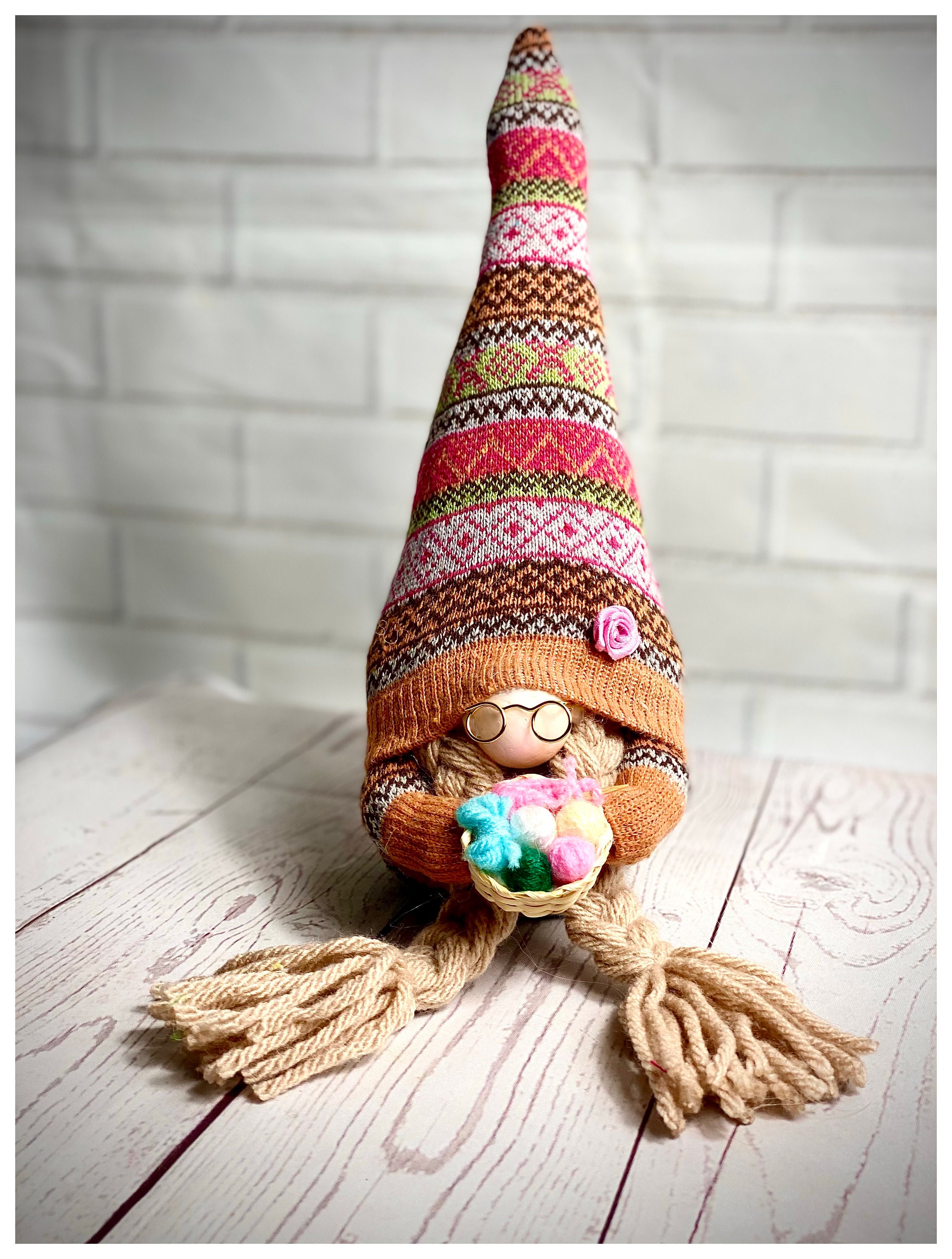 Knitting Gnome Nordic Gonk Swedish Tomte Etsy