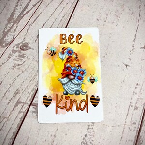 Bee Kind Personalised Keepsake Wallet Card, Gnome, Nordic, Gonk, Swedish Tomte