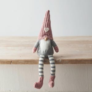 Mini Pink shelf sitting Gonk 25cm, Nordic Gnome, Swedish Tomte