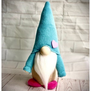 Handmade Soft Fleece Duckegg Blue Gnome, Gonk, Swedish Tomte, Nordic