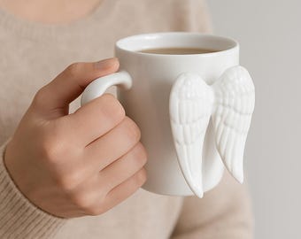 Ceramic Angel Wings Mug 12cm