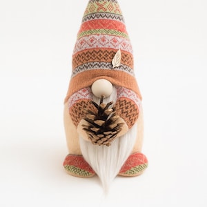 Autumn Gnome With Pinecone, Gonk, Nordic, Swedish Tomte