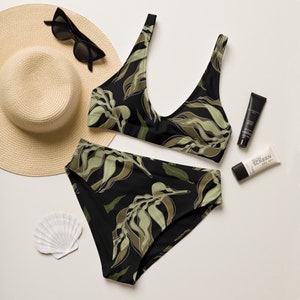 Kelp Forest Recycled High-waisted Bikini Set, Marine Biology Gift, Trendy  Bathing Suit, Sustainable Womens Swimsuit Set 
