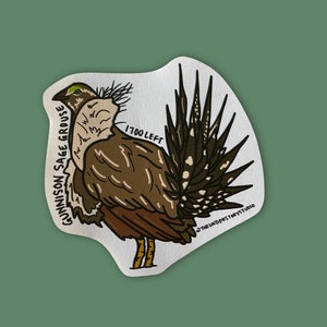 Gunnison Sage Grouse Endangered Species Aufkleber, Laptop Aufkleber, Laptop Aufkleber, Geschenk für Biologe