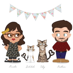 Benutzerdefinierte Portrait, personalisierte Druck, benutzerdefinierte Druck, benutzerdefinierte Familie Portrait, benutzerdefinierte paar Portrait, Familie Illustration, benutzerdefinierte Illustration