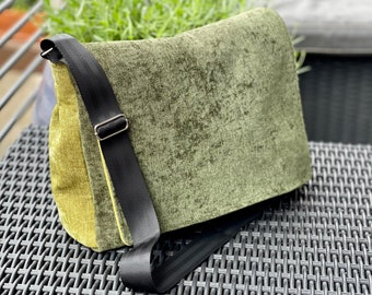 Top vegan messenger bag for women, modern simple with wide comfortable and adjustable handle.