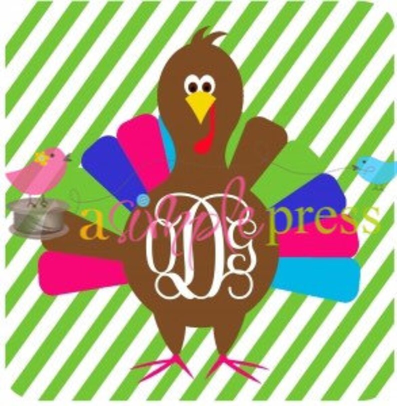 cotton tshirt transfer Thanksgiving Girl Turkey boys Blue Stripe- heat press transfer ready to press heat transfer