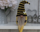 Bee Gnome With Knitted Hat, Home Decoration, Nordic Hygge Home, New Home Gift, Bee gnome, Gonk