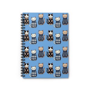 Adorable Cats in Sweaters Spiral Notebook, Cute Cat Journal, Perfect Gift for Cat Lovers, Back to School, Note Taking, Diary