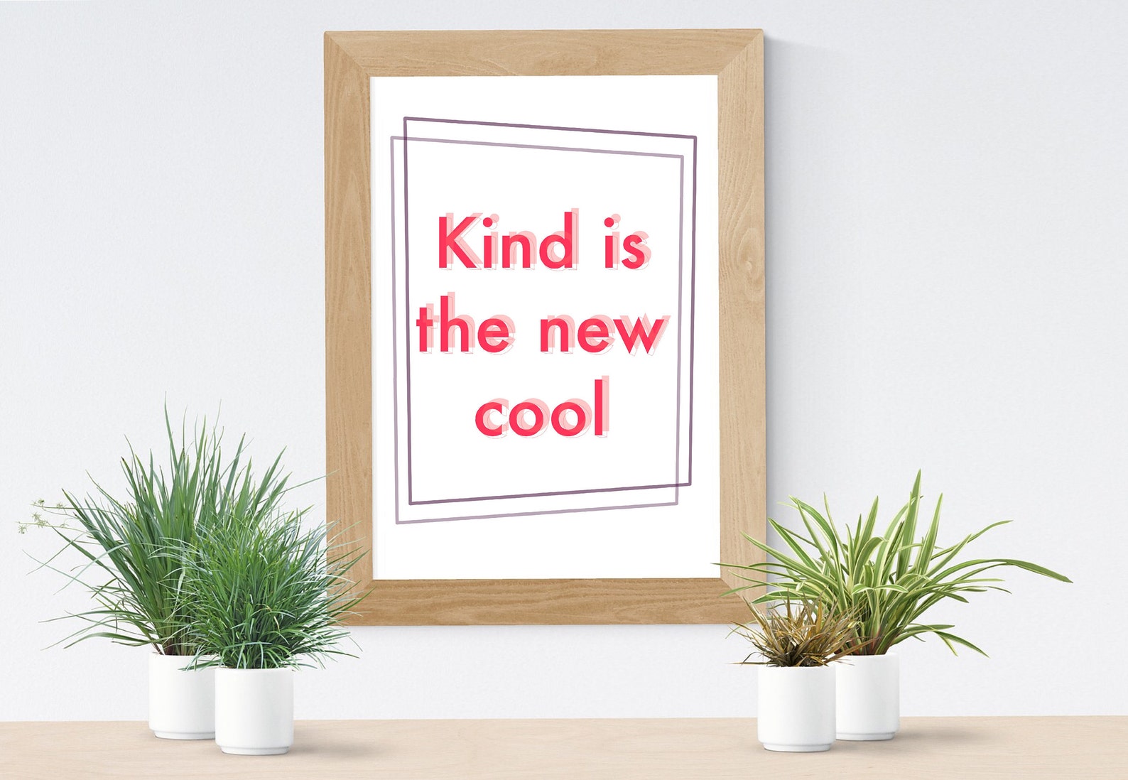 Kind is the New Cool Art Kindness Print Inspirational Print Etsy