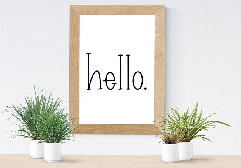 Hello Art Hello Print DIGITAL DOWNLOAD Printable Etsy