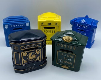 Money box La Poste France / PTT / Mail / Vintage letterbox / Collection / Piggy bank
