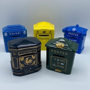 Cofre La Poste France / PTT / Correio / Caixa de correio vintage / Coleção / Cofrinho